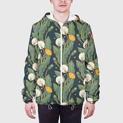 Куртка с капюшоном мужская Цветение одуванчиков, цвет: 3D-белый — фото 2
