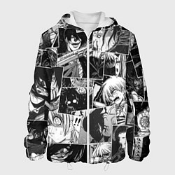 Куртка с капюшоном мужская Хэллсинг паттерн Hellsing, цвет: 3D-белый