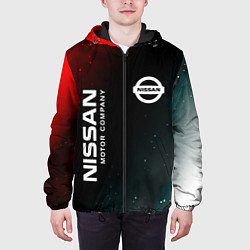Куртка с капюшоном мужская НИССАН МОТОР - Космос, цвет: 3D-черный — фото 2