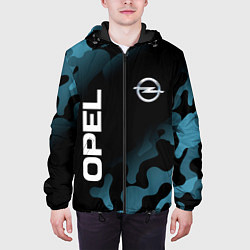 Куртка с капюшоном мужская ОПЕЛЬ - Милитари, цвет: 3D-черный — фото 2