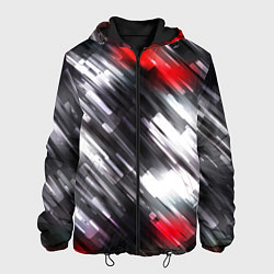 Куртка с капюшоном мужская NEON abstract pattern неоновая абстракция, цвет: 3D-черный