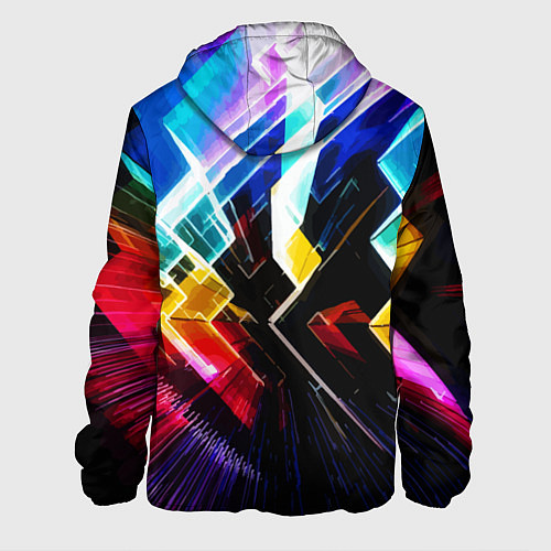 Мужская куртка Неоновая молния Абстракция Neon Lightning Abstract / 3D-Черный – фото 2
