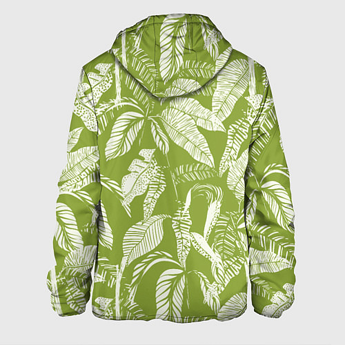 Мужская куртка Зелёные Тропики Лета / 3D-Черный – фото 2