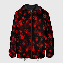 Куртка с капюшоном мужская Кровавые отпечатки DEATH STRANDING, цвет: 3D-черный
