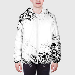 Куртка с капюшоном мужская Выцветшие потёртости SKULLS, цвет: 3D-белый — фото 2