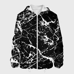 Мужская куртка Текстура чёрного мрамора Texture of black marble