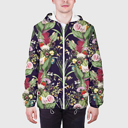 Куртка с капюшоном мужская Цветы В Букетах, цвет: 3D-белый — фото 2