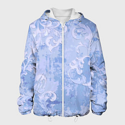 Куртка с капюшоном мужская Винтажный растительный летний орнамент, цвет: 3D-белый