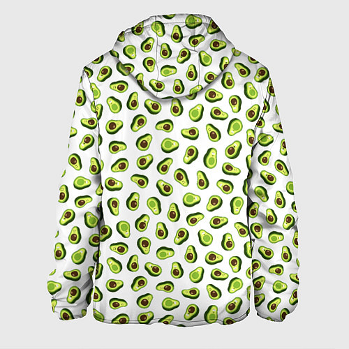 Мужская куртка Смешное авокадо на белом фоне / 3D-Черный – фото 2