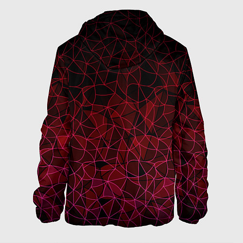 Мужская куртка Темно-красный абстрактный узор / 3D-Черный – фото 2