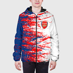 Куртка с капюшоном мужская Arsenal fc арсенал фк texture, цвет: 3D-черный — фото 2