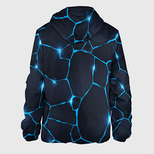 Мужская куртка Синие разломы / 3D-Черный – фото 2