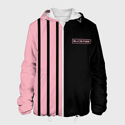 Куртка с капюшоном мужская BLACKPINK HALF BLACK-PINK MINI LOGO, цвет: 3D-белый