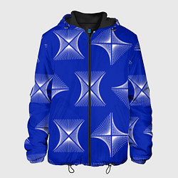 Куртка с капюшоном мужская ABSTRACT PATTERN ON A BLUE BACKGROUND, цвет: 3D-черный