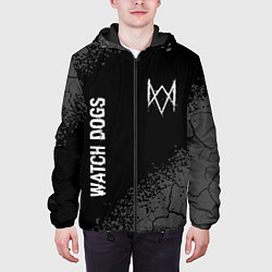 Куртка с капюшоном мужская Watch Dogs Glitch на темном фоне, цвет: 3D-черный — фото 2