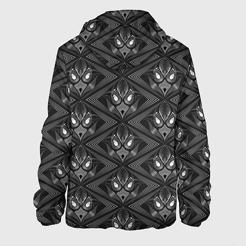 Мужская куртка Черно-белый современный узор арт-деко / 3D-Черный – фото 2