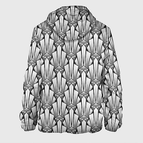 Мужская куртка Современный геометрический узор светлый фон / 3D-Черный – фото 2
