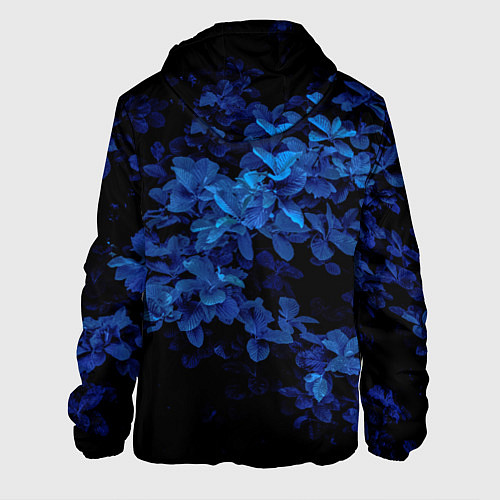 Мужская куртка BLUE FLOWERS Синие цветы / 3D-Черный – фото 2