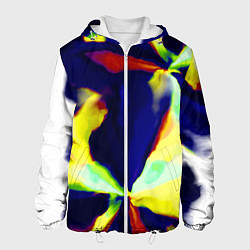 Куртка с капюшоном мужская Разноцветный вспышка, цвет: 3D-белый