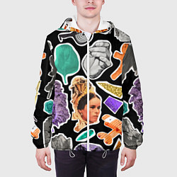 Куртка с капюшоном мужская Underground pattern Fashion trend, цвет: 3D-белый — фото 2