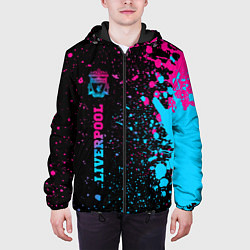Куртка с капюшоном мужская Liverpool Neon Gradient, цвет: 3D-черный — фото 2