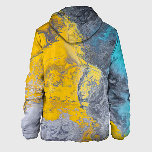 Мужская куртка Извержение Красок / 3D-Черный – фото 2