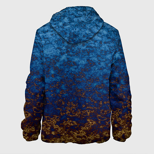 Мужская куртка Marble texture blue brown color / 3D-Черный – фото 2