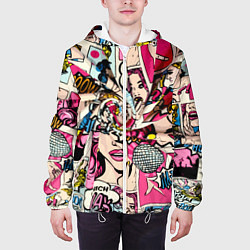 Куртка с капюшоном мужская Twisted pop atr pattern, цвет: 3D-белый — фото 2