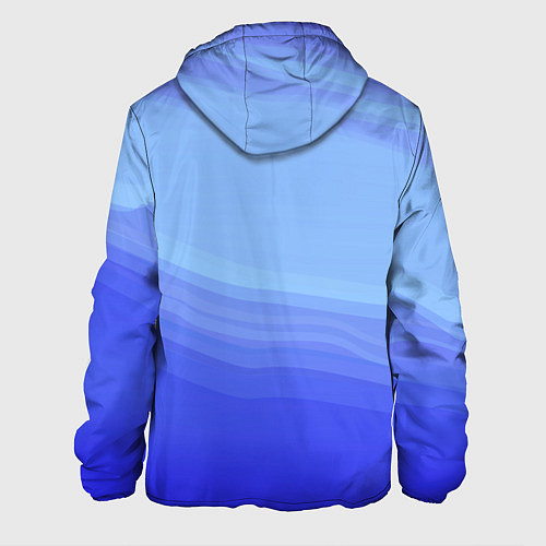 Мужская куртка Blue abstract pattern / 3D-Черный – фото 2