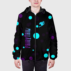 Куртка с капюшоном мужская Хвост феи - абстракция, цвет: 3D-черный — фото 2