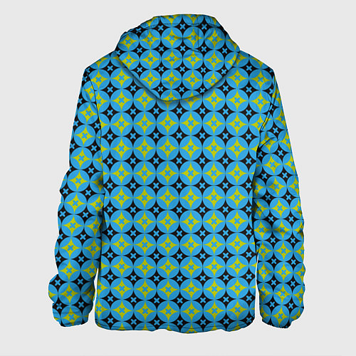Мужская куртка Зеленые ромбики / 3D-Черный – фото 2