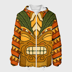 Куртка с капюшоном мужская Polynesian tiki ANGRY, цвет: 3D-белый