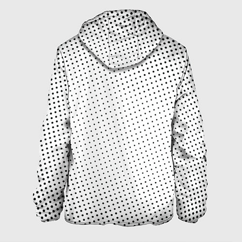 Мужская куртка Газетные точки - текстура / 3D-Черный – фото 2