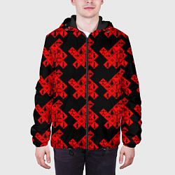 Куртка с капюшоном мужская DM Texture, цвет: 3D-черный — фото 2
