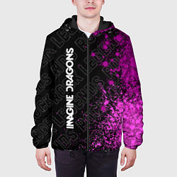 Куртка с капюшоном мужская Imagine Dragons Rock Legends, цвет: 3D-черный — фото 2