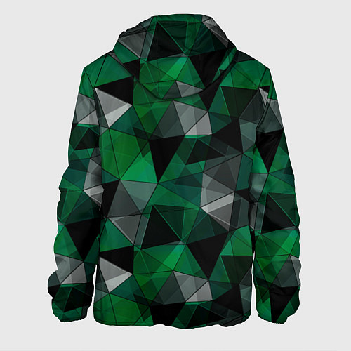 Мужская куртка Зеленый, серый и черный геометрический / 3D-Черный – фото 2