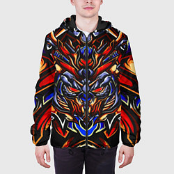 Куртка с капюшоном мужская Железный монстр, цвет: 3D-черный — фото 2