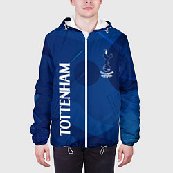 Куртка с капюшоном мужская Тоттенхэм хотспур Абстракция спорт, цвет: 3D-белый — фото 2