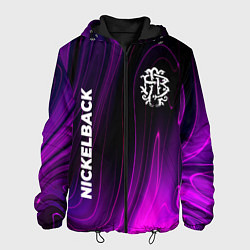 Куртка с капюшоном мужская Nickelback violet plasma, цвет: 3D-черный