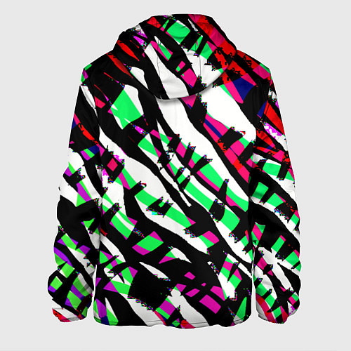 Мужская куртка Разноцветная Зебра / 3D-Черный – фото 2