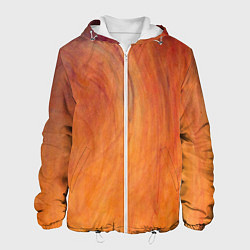 Куртка с капюшоном мужская Огненно-оранжевая поверхность, цвет: 3D-белый