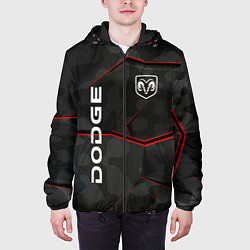Куртка с капюшоном мужская Dodge абстракция спорт, цвет: 3D-черный — фото 2