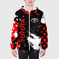 Куртка с капюшоном мужская Toyota - краска, цвет: 3D-белый — фото 2