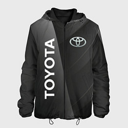 Куртка с капюшоном мужская Toyota - серая абстракция, цвет: 3D-черный