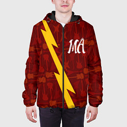 Куртка с капюшоном мужская Maneskin гитары и молния, цвет: 3D-черный — фото 2