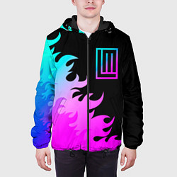 Куртка с капюшоном мужская Lindemann неоновый огонь, цвет: 3D-черный — фото 2