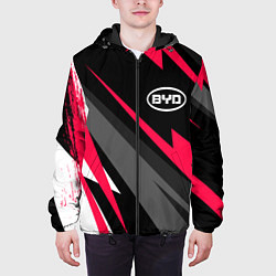 Куртка с капюшоном мужская BYD fast lines, цвет: 3D-черный — фото 2