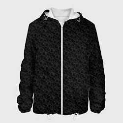 Куртка с капюшоном мужская Little Ghosts on black, цвет: 3D-белый