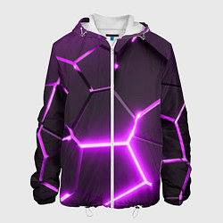 Мужская куртка Фиолетовые неоновые геометрические плиты