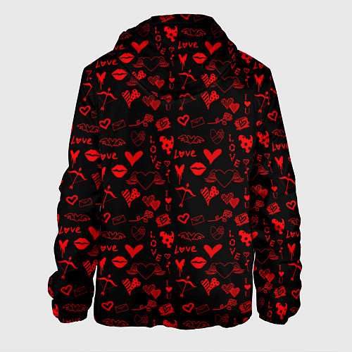 Мужская куртка Знаки нашей любви / 3D-Черный – фото 2